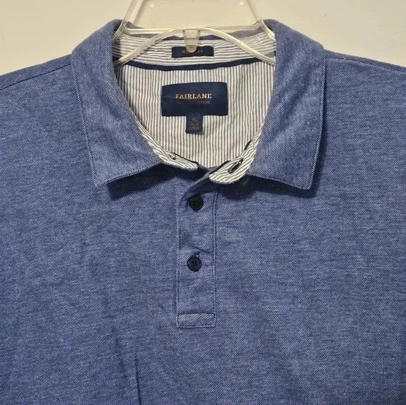 Fairlane Performance Pique Blue Polo Short Sleeve XL EUC - Picture 4 of 7